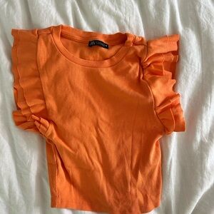 Orange Zara top